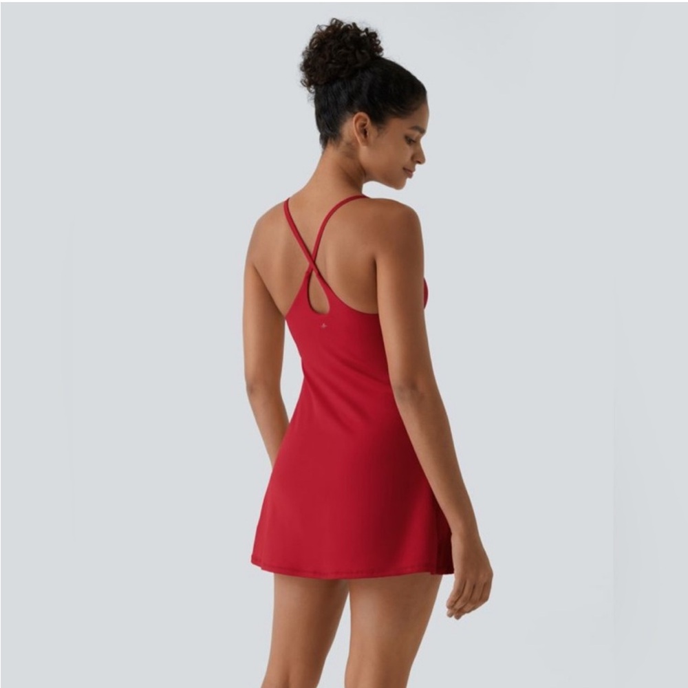 Halara Red Strappy Athletic Dress